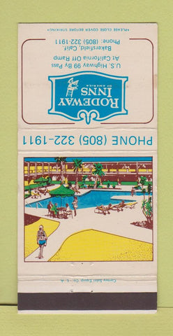Matchbook Cover - Rodeway Inn Bakersfield CA 30 Strike