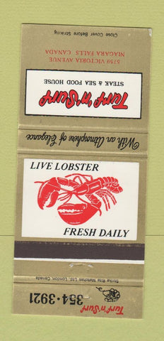 Matchbook Cover - Turf n Surf Steak Niagara Falls ON 30 Strike