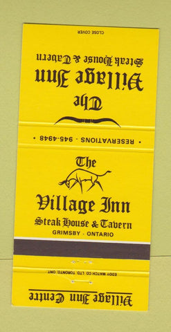 Matchbook Cover - The Village Inn Steak Grimsby ON 30 Strike