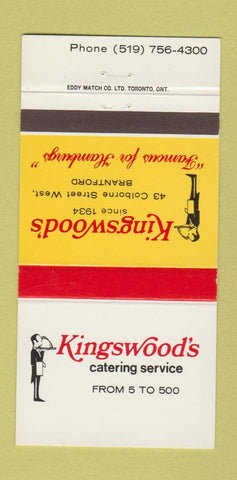 Matchbook Cover - Kingswood's Brantford ON 30 Strike