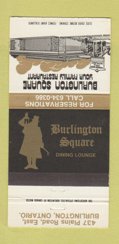 Matchbook Cover - Burlington Square Restaurant Burlington ON 30 Strike
