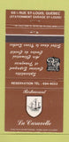 Matchbook Cover - Restaurant La Caravelle Quebec QC 30 Strike