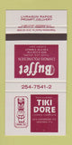 Matchbook Cover - Tiki Dore Montreal QC 30 Strike