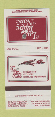 Matchbook Cover - La Tulipe Noire Montreal QC 30 Strike