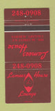 Matchbook Cover - Lamees House Lounge Calgary AB 30 Strike