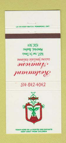 Matchbook Cover - Restaurant Amarone Italian Montreal QC 30 Strike
