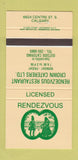 Matchbook Cover - Rendezvous Calgary AB 30 Strike