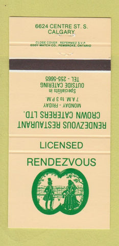 Matchbook Cover - Rendezvous Calgary AB 30 Strike