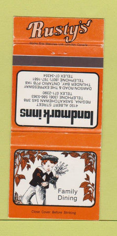 Matchbook Cover - Landmark Inns Thunder Bay ON 30 Strike