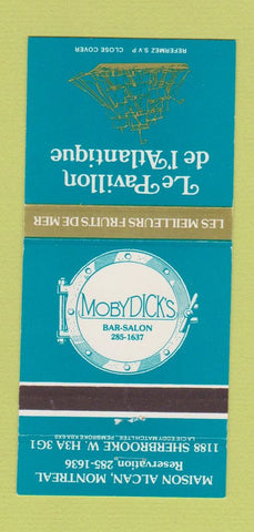 Matchbook Cover - Moby Dick's LA Pavillon de L Atlantique Montreal QC 30 Strike