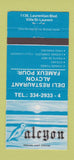Matchbook Cover - Alcyon Restaurant Ville St Laurent QC 30 Strike