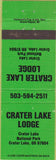 Matchbook Cover - Crater Lake Lodge OR