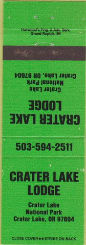 Matchbook Cover - Crater Lake Lodge OR