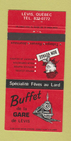 Matchbook Cover - Buffet de la Gare de Levis QC 30 Strike