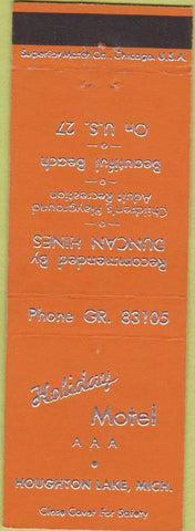 Matchbook Cover - Holiday Motel Houghton Lake MI