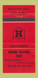 Matchbook Cover - High River Inn High River AB 30 Strike