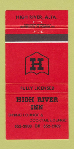 Matchbook Cover - High River Inn High River AB 30 Strike