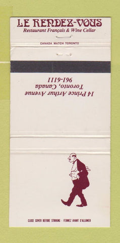 Matchbook Cover - Le Rendez Vous Restaurant Toronto ON French 30 Strike