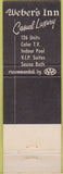 Matchbook Cover - Weber's Inn Ann Arbor MI