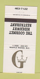 Matchbook Cover - Gourmet Hideaway Restaurant Maple Ridge BC 30 Strike