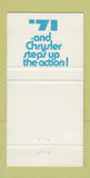 Matchbook Cover - 1971 Plymouth Halnan Motors Canada 30 Strike