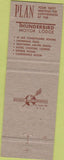 Matchbook Cover - Thunderbird Motor Lodge Fitchburg MA
