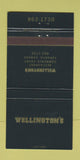 Matchbook Cover - Wellington's Restaurant Toronto ON 30 Strike