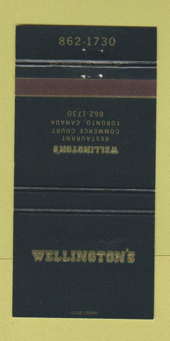 Matchbook Cover - Wellington's Restaurant Toronto ON 30 Strike