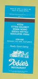 Matchbook Cover - Tobie's Restaurant Saco ME 30 Strike