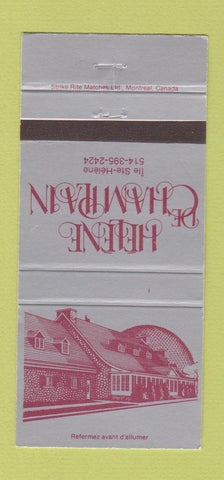 Matchbook Cover - Helene De Chamlpain Ste Helene Montreal QC 30 Strike