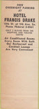 Matchbook Cover - Hotel Francis Drake Minneapolis MN