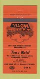 Matchbook Cover - Tom's Motel Cobourg ON 30 Strike