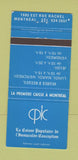 Matchbook Cover - La Caisse Populaire Montreal QC 30 Strike