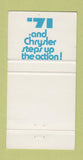 Matchbook Cover - 1971 Plymouth Halnan Motors Canada 30 Strike