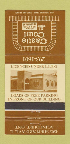 Matchbook Cover - Castle Court Agincourt ON 30 Strike