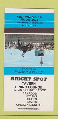 Matchbook Cover - Bright Spot Tavern Kemptville ON 30 Strike