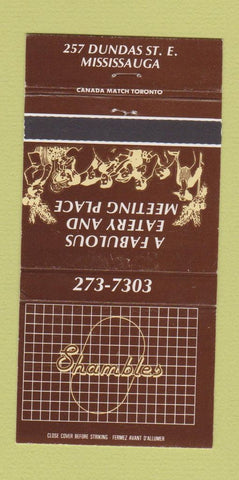 Matchbook Cover - Shambles Restaurant Mississauga ON 30 Strike