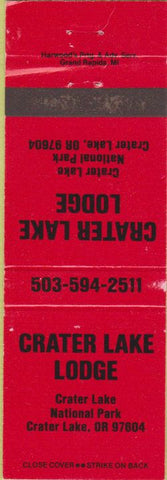 Matchbook Cover - Crater Lake Lodge OR