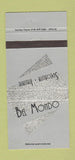 Matchbook Cover - Bel Mondo Italian Quebec QC 30 Strike