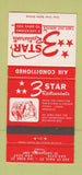 Matchbook Cover - 3 Star Restaurant ST Catharines ON 30 Strike
