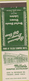 Matchbook Cover - Miller's Turnpike Restaurant Toledo OH