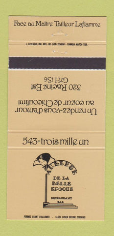 Matchbook Cover - Auberge De La Belle Epoque  30 Strike