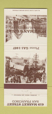 Matchbook Cover - Hoffman's Grill San Francisco CA 30 Strike