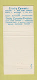 Matchbook Cover - Trinity Portland Cement Kansas City Lake Charles  30 Strike