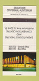 Matchbook Cover - Saskatoon Centennial Auditorium SK 30 Strike