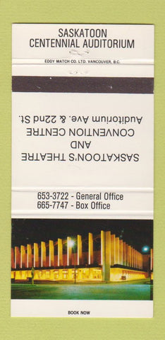 Matchbook Cover - Saskatoon Centennial Auditorium SK 30 Strike