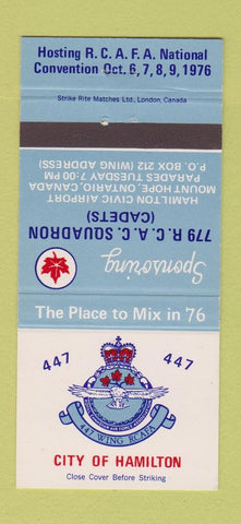 Matchbook Cover - Royal Canadian Air Force Convention Hamilton ON 1976 30 Strike