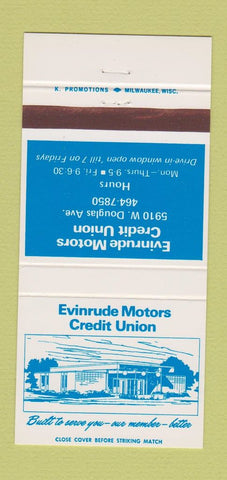 Matchbook Cover - Evinrude Motors Credit Union 30 Strike