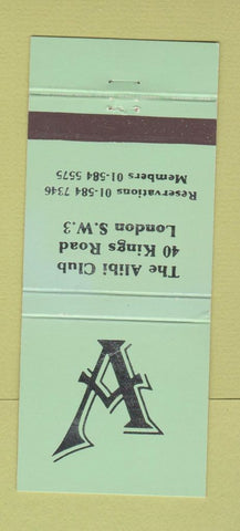 Matchbook Cover - Alibi Club London UK 30 Strike