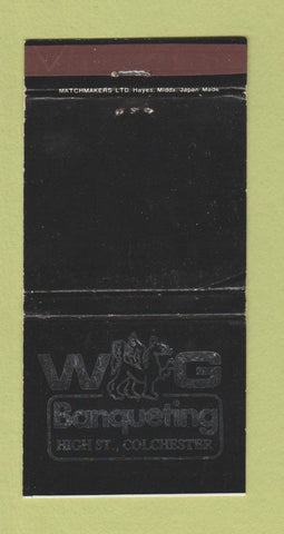 Matchbook Cover - WG Banqueting Colchester UK WEAR 30 Strike